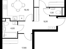 Продается 2-комнатная квартира ЖК Эстет, литер 48.2, 66.4  м&sup2;, 8981264 рублей