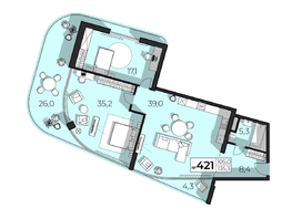 Продается Апартамент АК Sky Plaza (Скай Плаза), 5.0, 135.3  м&sup2;, 71709000 рублей