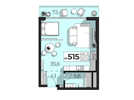 Продается Апартамент АК Sky Plaza (Скай Плаза), 5.0, 52.5  м&sup2;, 26250000 рублей