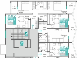 Продается 1-комнатная квартира ЖК Барбарис, 40.07  м&sup2;, 7203509 рублей