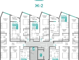 Продается 3-комнатная квартира ЖК Подсолнух, 82.04  м&sup2;, 12481812 рублей
