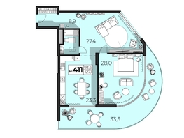 Продается Апартамент АК Скай Плаза, 5.0, 127.1  м&sup2;, 67363000 рублей