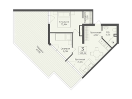 Продается Апартамент АК Тамерун, корп 2, 103.15  м&sup2;, 34797652 рублей