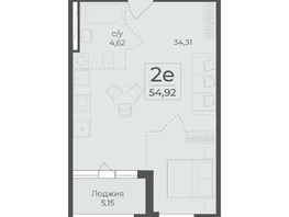 Продается 2-комнатная квартира ЖК Ботаника, сек 1-2, 54.92  м&sup2;, 18928178 рублей