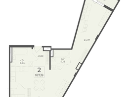 Продается 2-комнатная квартира ЖК Ботаника, сек 3-4, 107.19  м&sup2;, 34734919 рублей