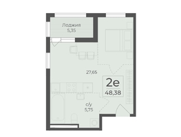 Продается 2-комнатная квартира ЖК Ботаника, сек 5-6, 48.38  м&sup2;, 17114425 рублей