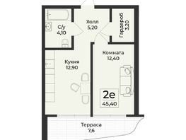 Продается 1-комнатная квартира ЖК Нега, 49.2  м&sup2;, 18888864 рублей