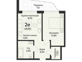Продается 2-комнатная квартира ЖК Нега, 52.3  м&sup2;, 23019845 рублей