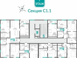 Продается 2-комнатная квартира ЖК Розмарин, 59.8  м&sup2;, 10516821 рублей