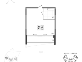 Продается Апартамент АК Летто, 53.8  м&sup2;, 19219740 рублей