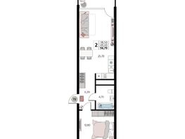Продается Апартамент АК Атлантис Космос Крым, 56.7  м&sup2;, 23944410 рублей