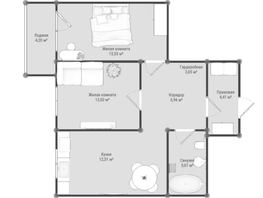 Продается 2-комнатная квартира ЖК Образцово, дома 9-10, 59.45  м&sup2;, 7250000 рублей