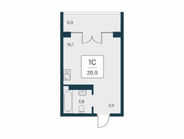 Продается Студия ЖК Вилла Маяк, дом 2, 29.9  м&sup2;, 9409500 рублей