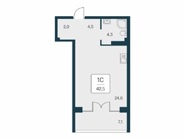 Продается Студия ЖК Вилла Маяк, дом 3, 42.5  м&sup2;, 11832000 рублей