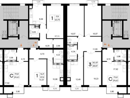 Продается 1-комнатная квартира ЖК Республика, 40.07  м&sup2;, 4608050 рублей