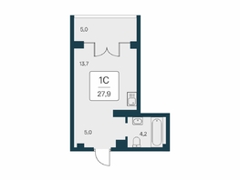 Продается Студия ЖК Вилла Маяк, дом 2, 27.9  м&sup2;, 10330000 рублей
