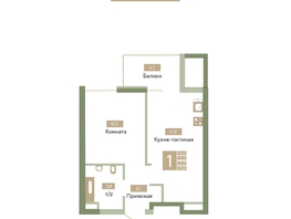 Продается 1-комнатная квартира ЖК Солнечный парк, дом 6, 32.9  м&sup2;, 5329800 рублей