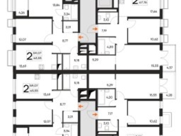 Продается 2-комнатная квартира ЖК Листория, этап 3, 67.76  м&sup2;, 10706080 рублей