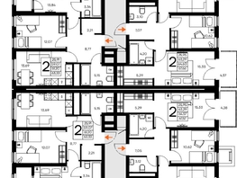 Продается 2-комнатная квартира ЖК Листория, этап 3, 67.57  м&sup2;, 10811200 рублей