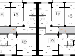Продается 1-комнатная квартира ЖК Парковые кварталы, этап 2, 38.44  м&sup2;, 6227280 рублей