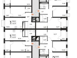 Продается 1-комнатная квартира ЖК Листория, этап 1, 56.92  м&sup2;, 8993360 рублей